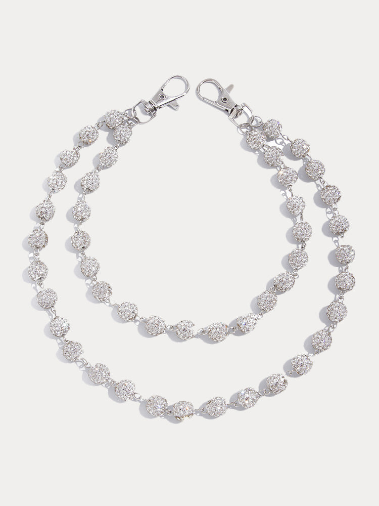 Llavero de strass estilo hip-hop
