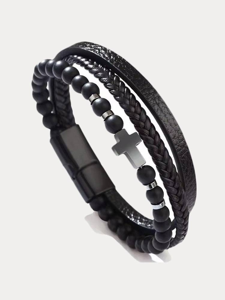 Pulsera de cuero con diseño