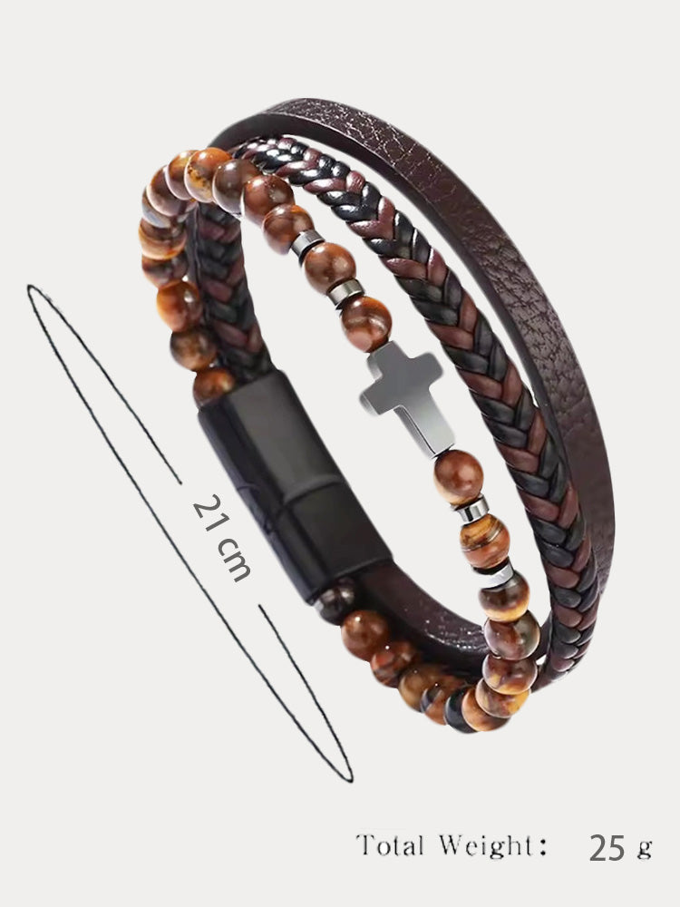 Pulsera de cuero con diseño