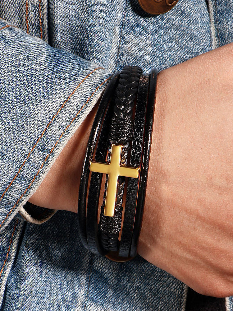 Pulsera de cuero trenzado