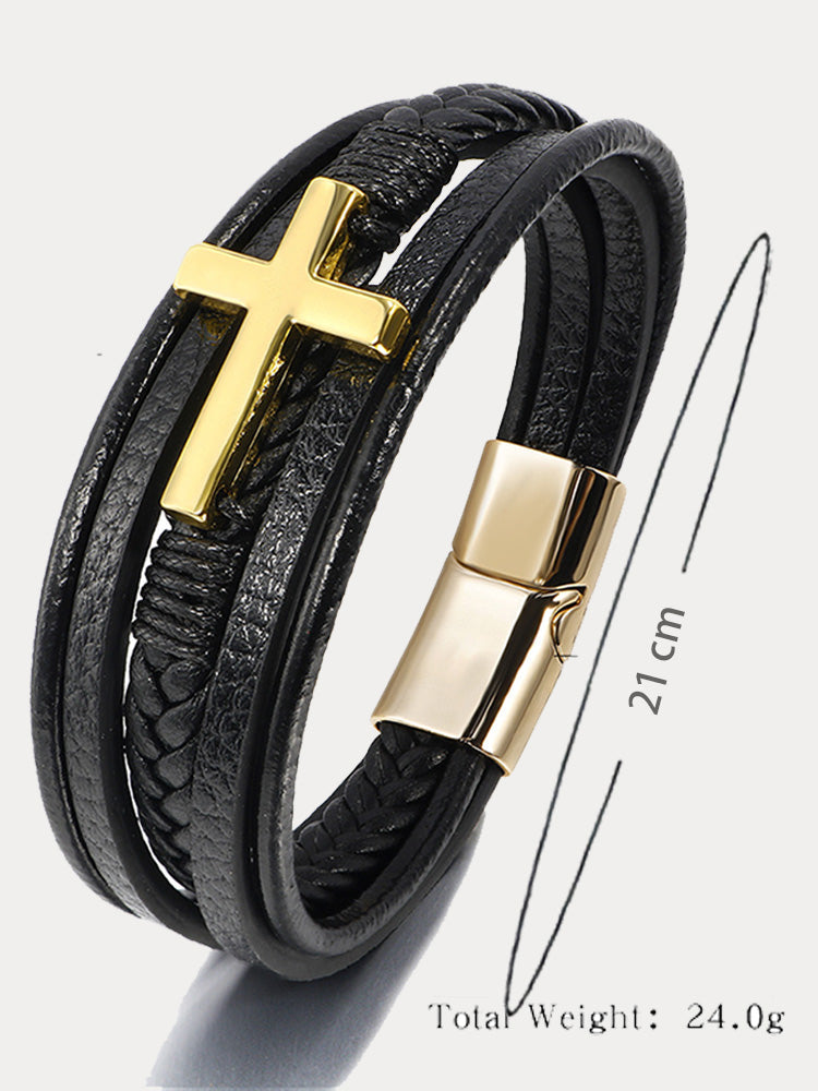 Pulsera de cuero trenzado