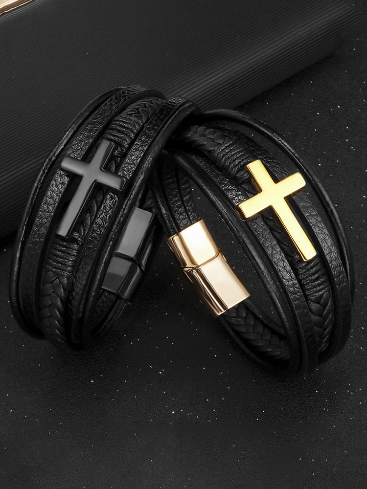 Pulsera de cuero trenzado