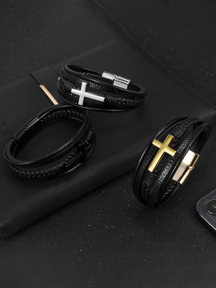 Pulsera de cuero trenzado