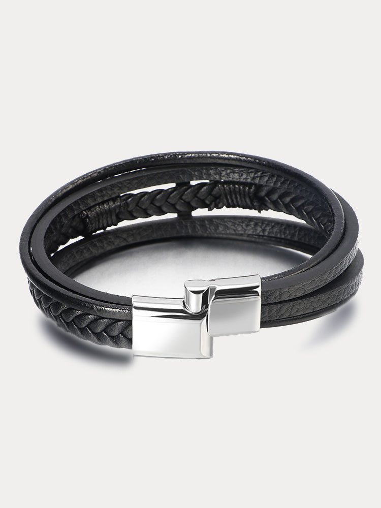 Pulsera de cuero trenzado