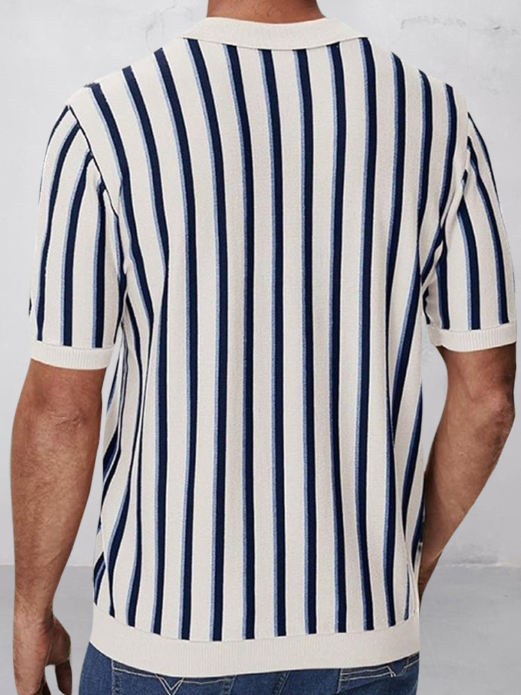 Top de punto a rayas de estilo urbano