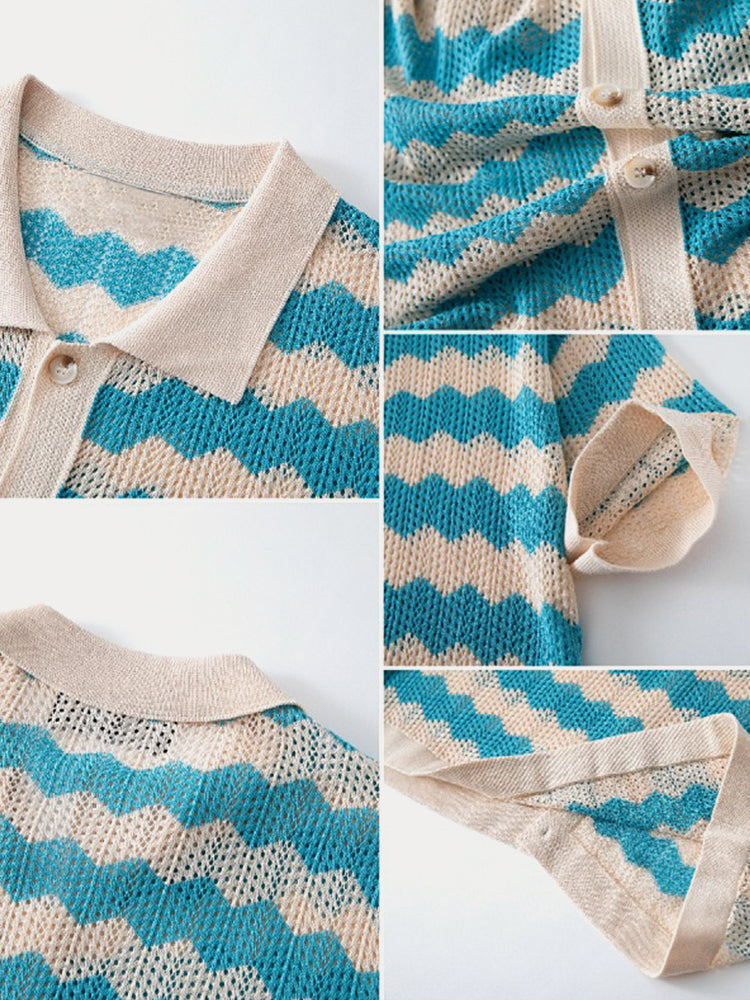 Camisa jacquard de punto