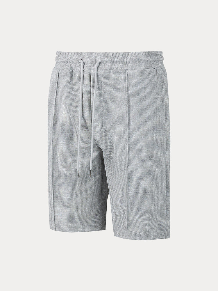 Shorts casuales de tejido waffle