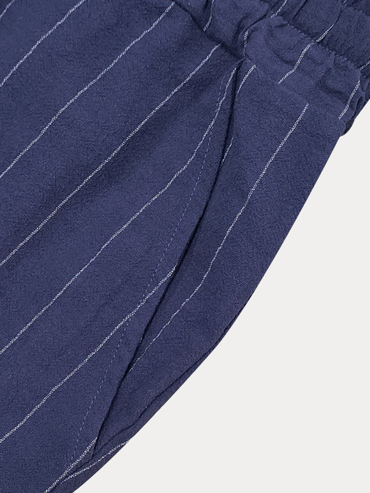 Shorts casuales de rayas 100% algodón