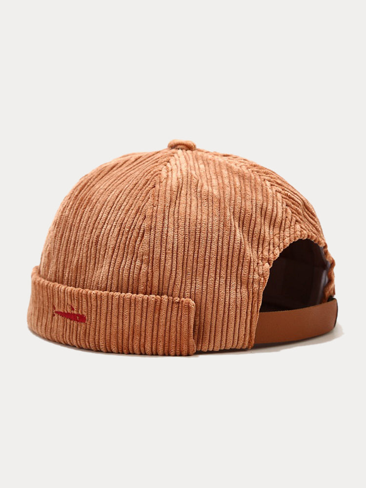 Sombrero de pana sin visera