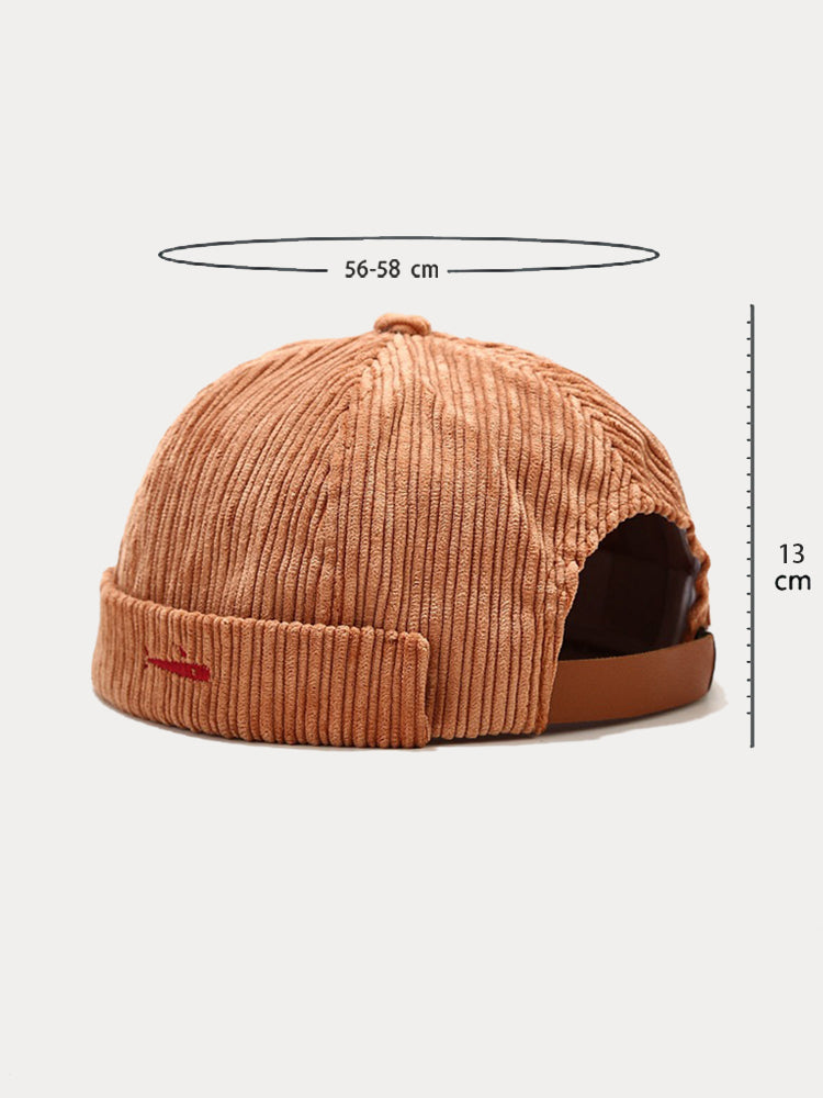 Sombrero de pana sin visera