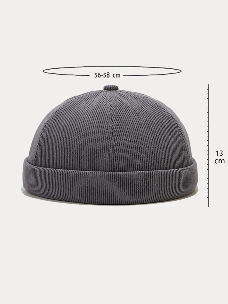 Gorro de pana sin visera clásico