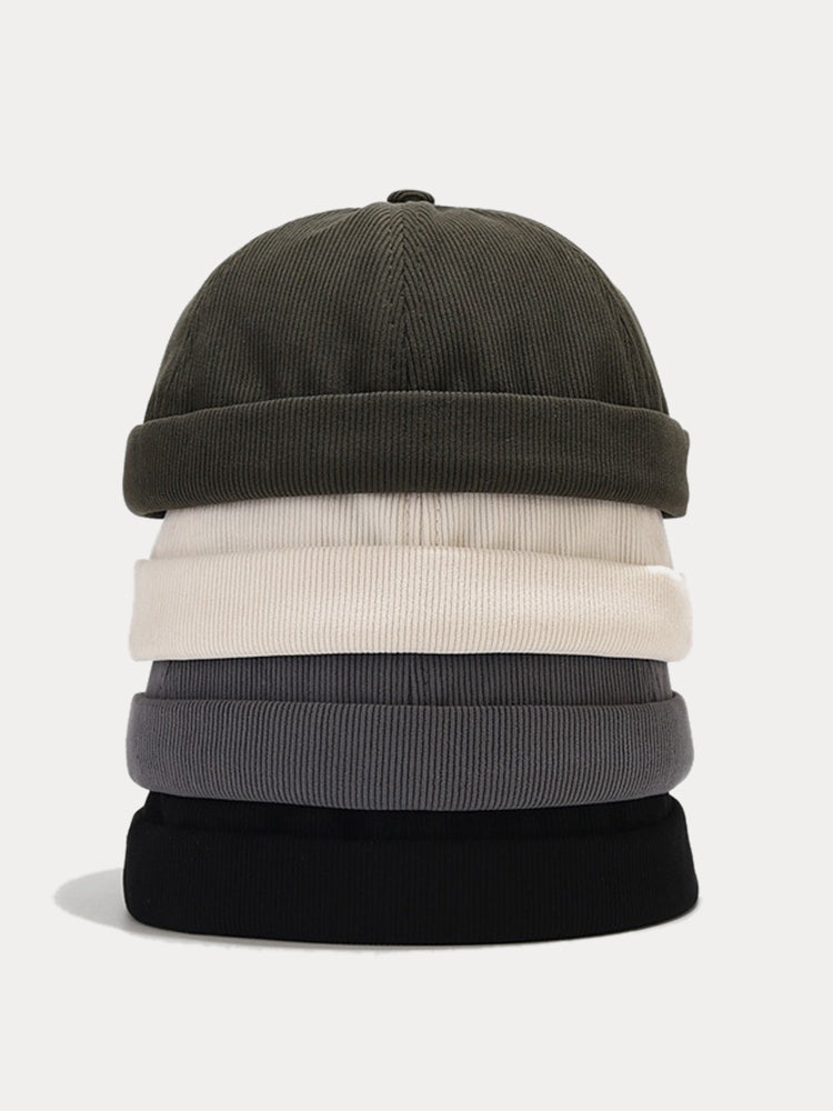 Gorro de pana sin visera clásico