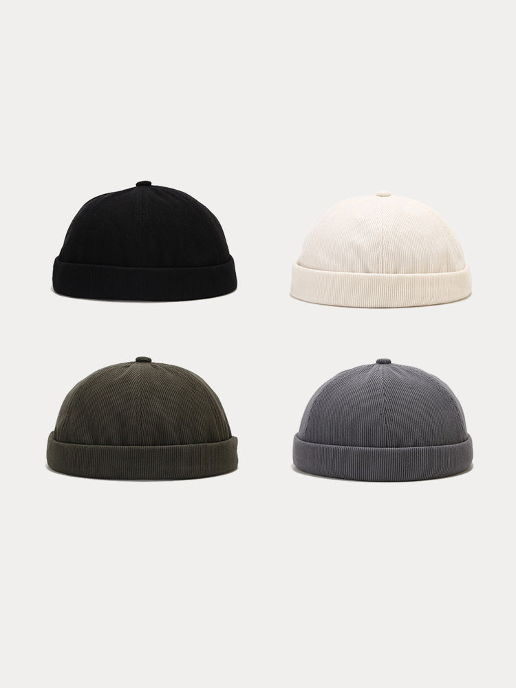 Gorro de pana sin visera clásico