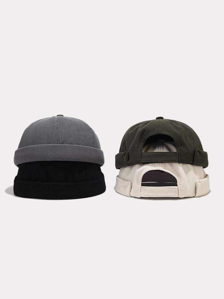 Gorro de pana sin visera clásico
