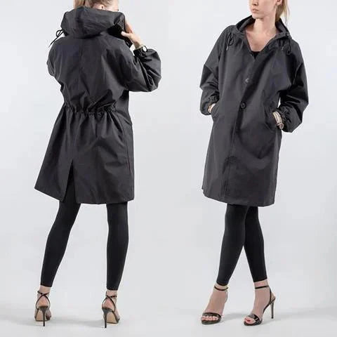 Abrigo impermeable para mujer cálido