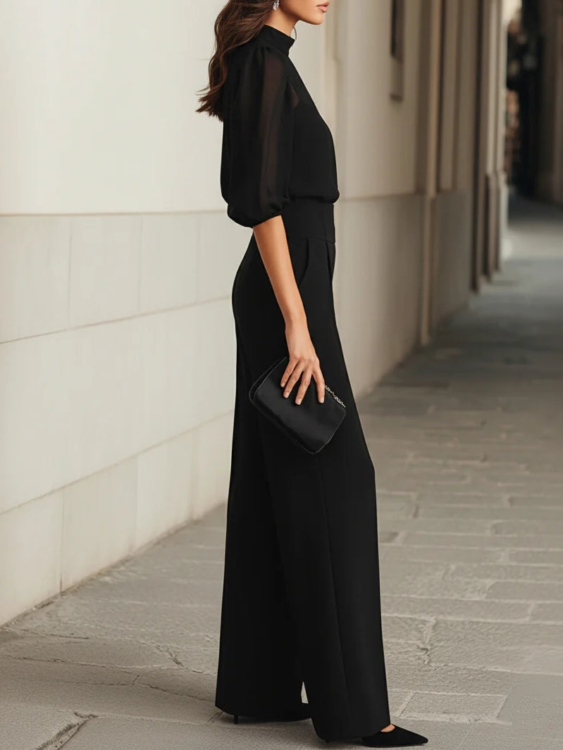 EVa | Conjunto elegante de tres piezas en negro