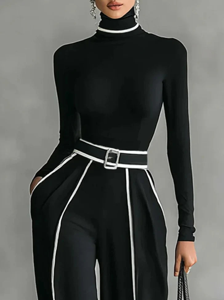 Conjunto negro y cinturón