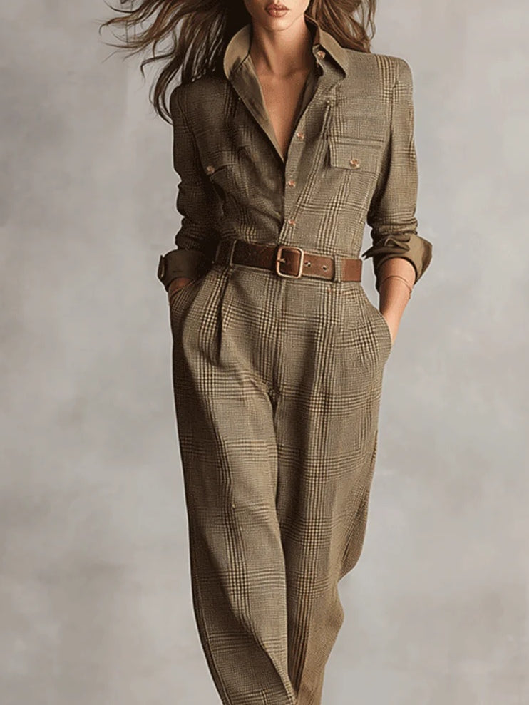 Ana | Mono elegante de cuadros