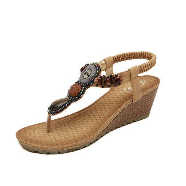 Sandalias de playa tipo flip-flop con cuña