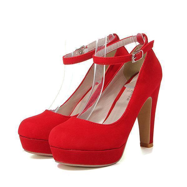 Zapatos de tacón alto de gamuza