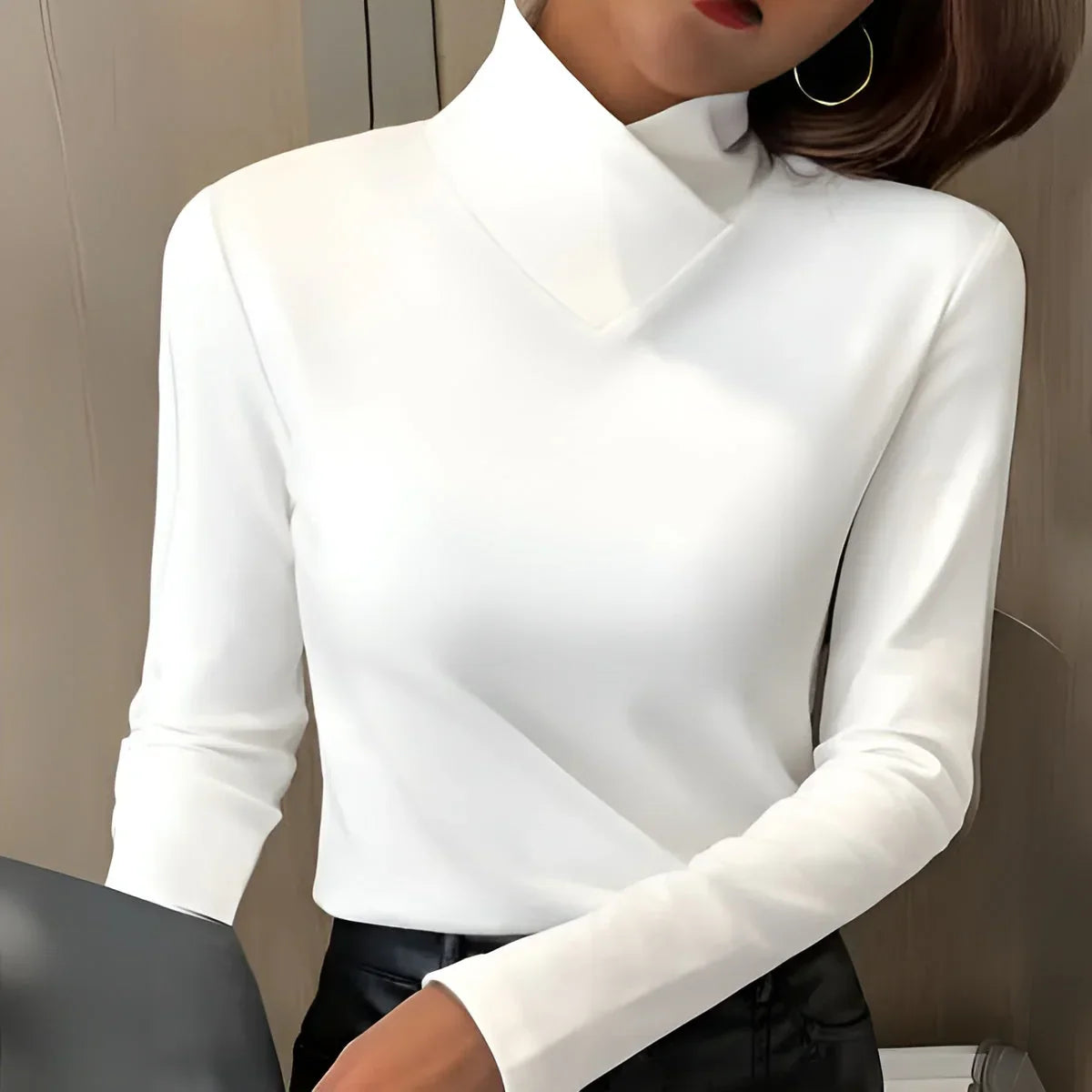 Estella – Jersey de cuello alto elegante
