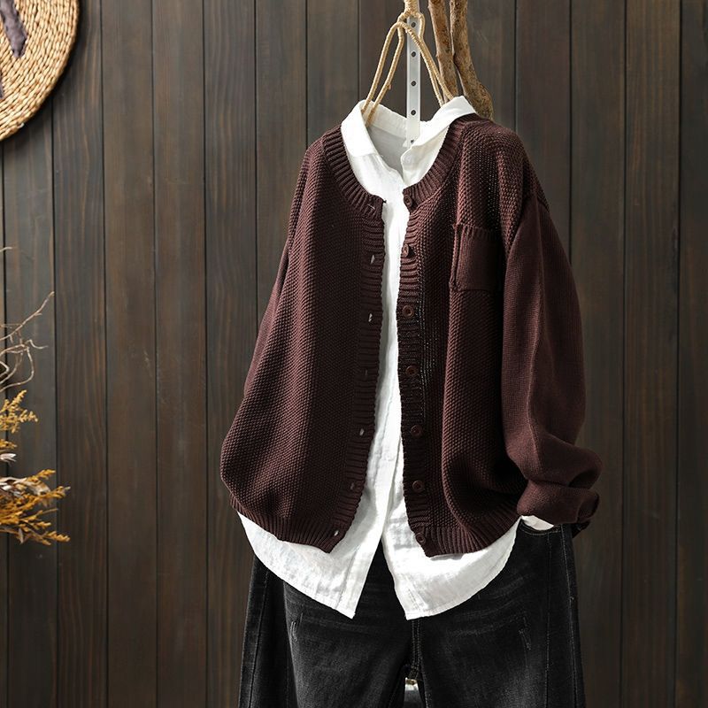 Chaqueta de punto de gran tamaño