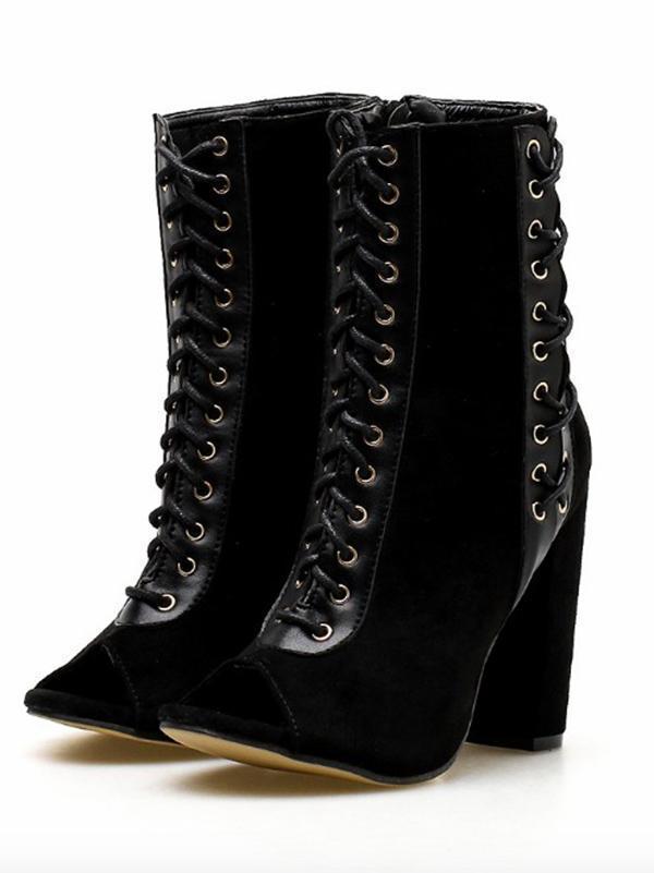 Zapatos de tacón de bloque grueso