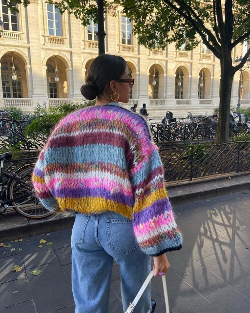 Chaqueta de punto con corte holgado