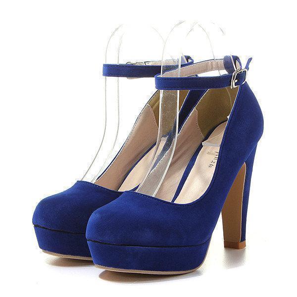 Zapatos de tacón alto de gamuza