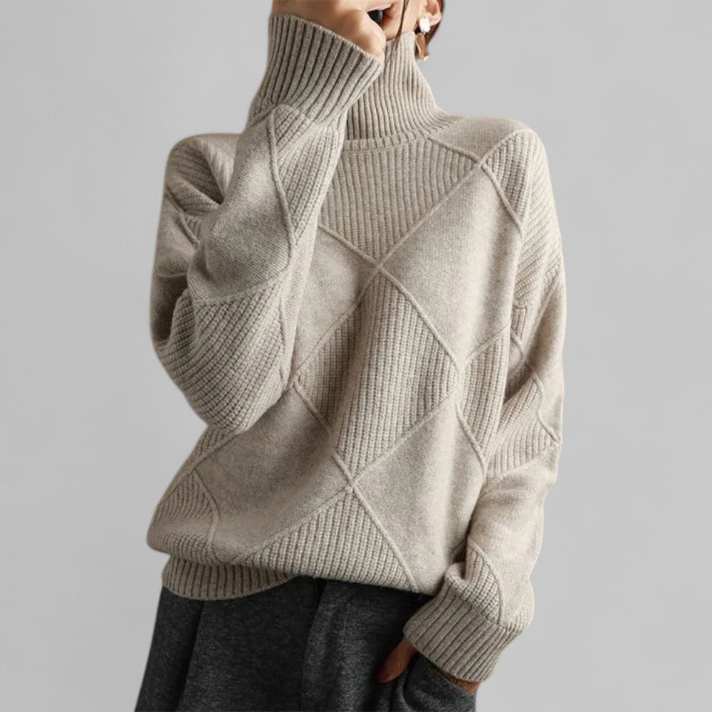 Suéter de invierno oversized cuello alto