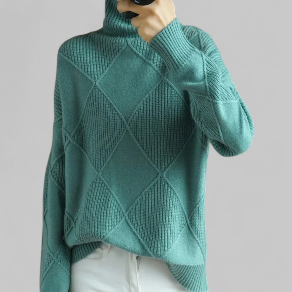 Suéter de invierno oversized cuello alto