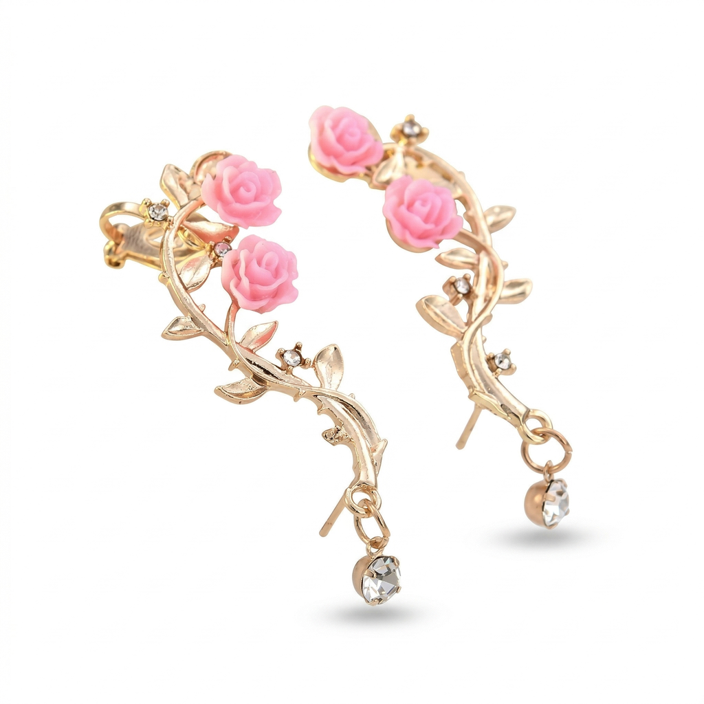 ARETES DE PUÑO ROSA