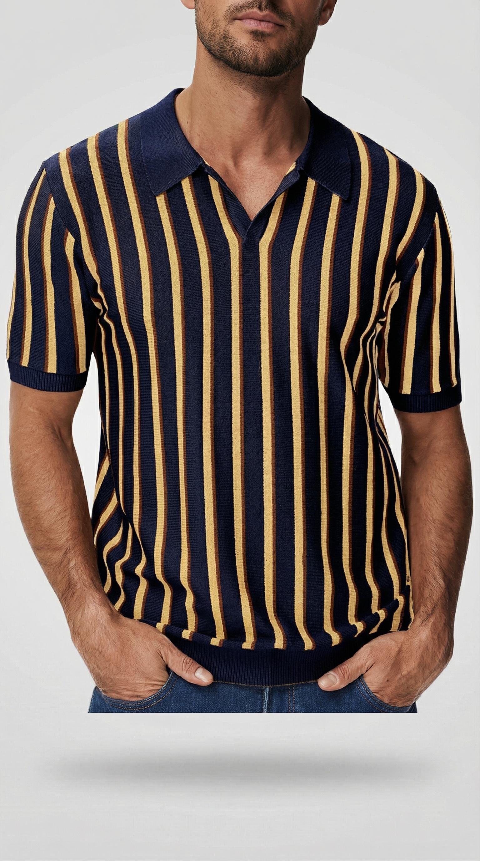Top de punto a rayas de estilo urbano