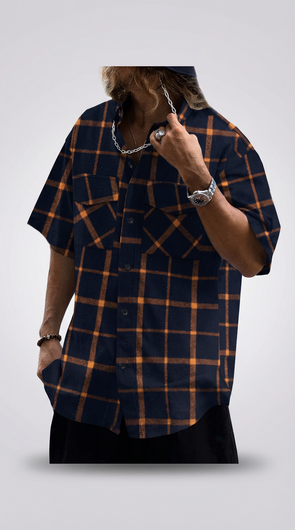 Camisa casual de cuadros