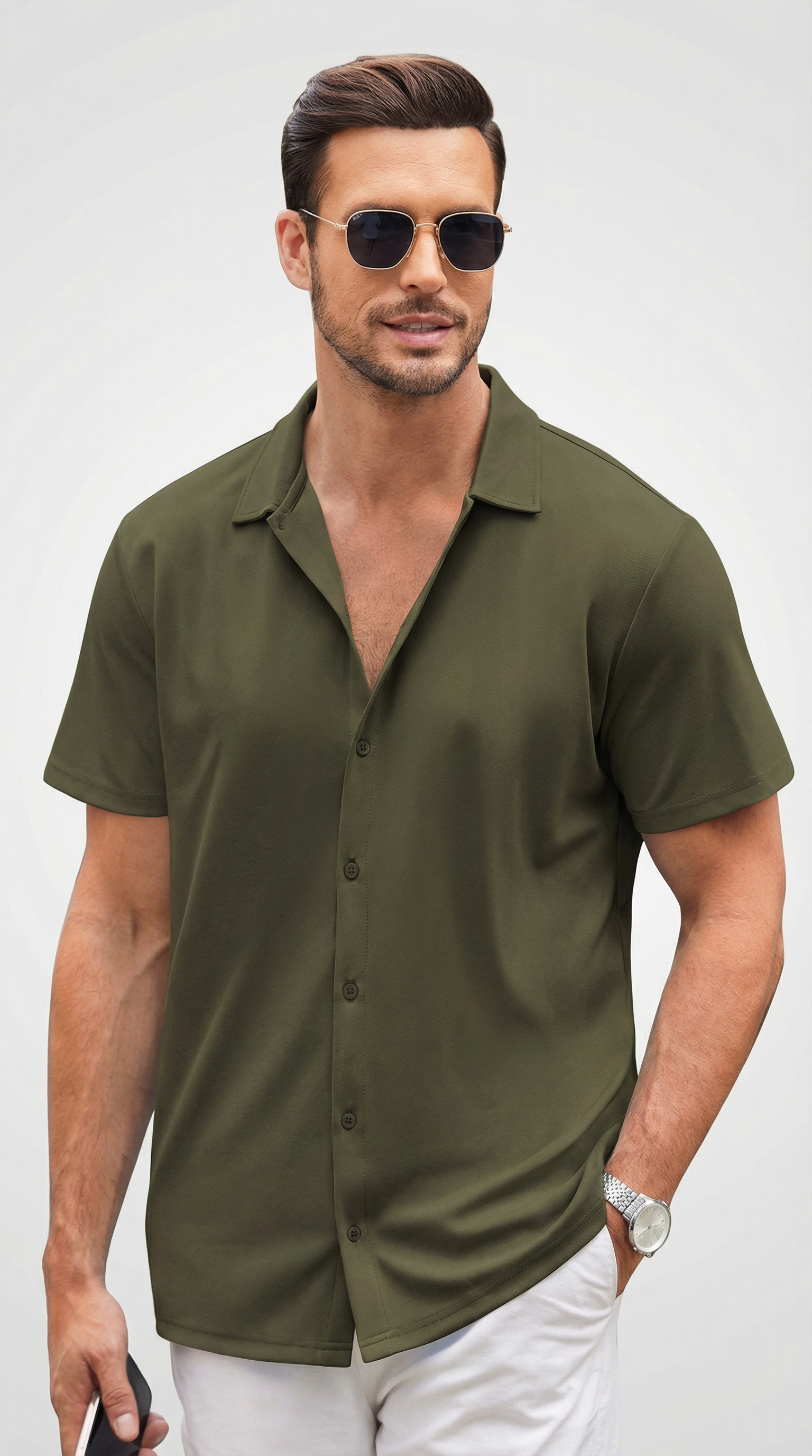 Camisa casual sin arrugas