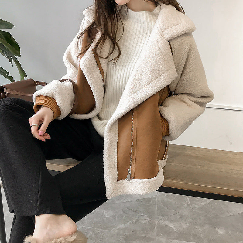 Chaqueta de invierno para mujer, cálida y holgada, a la moda
