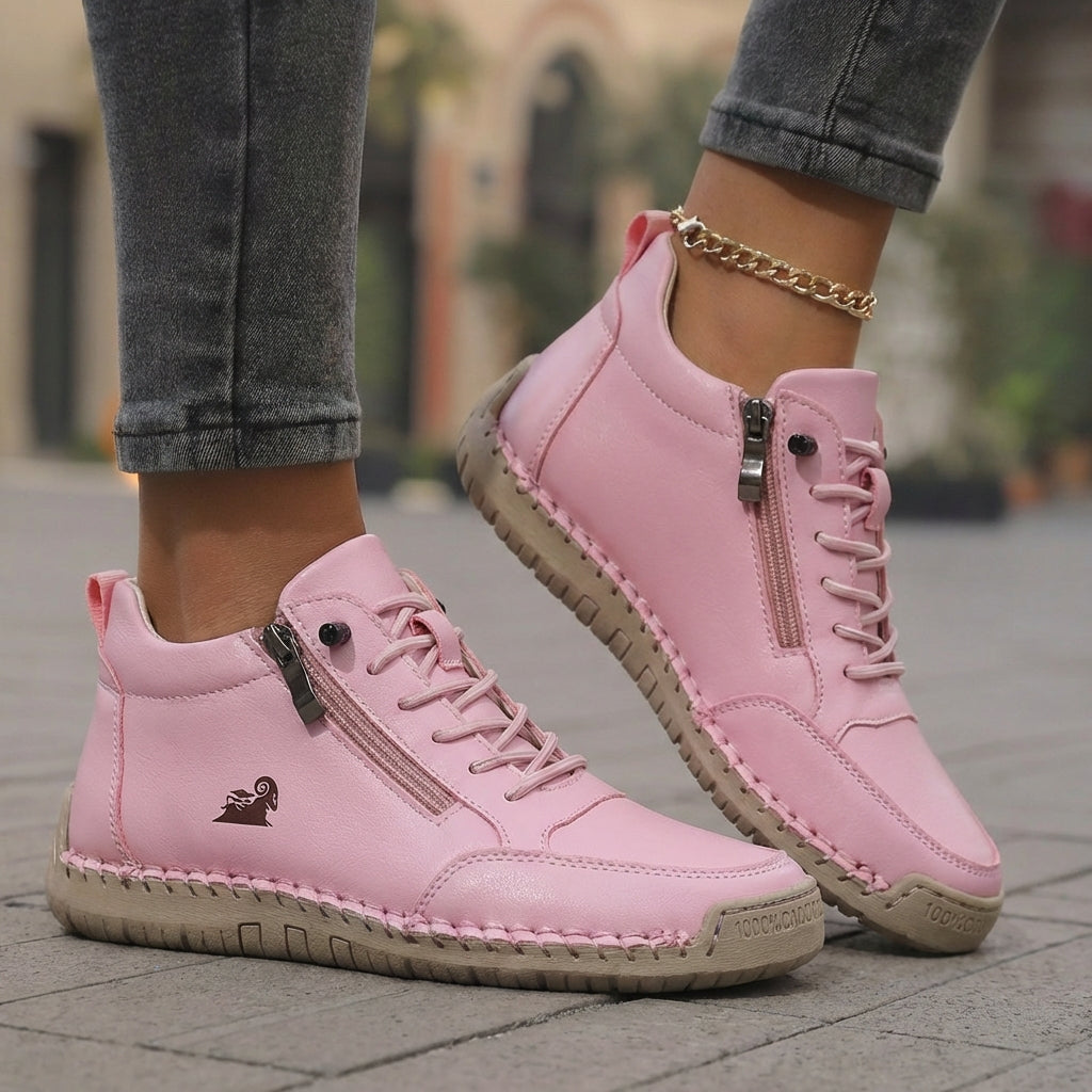 Flora Zapatos ortopédicos cómodos con cremallera