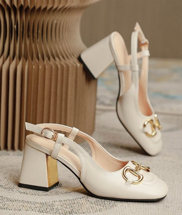 Agnes Tacones gruesos de estilo vintage