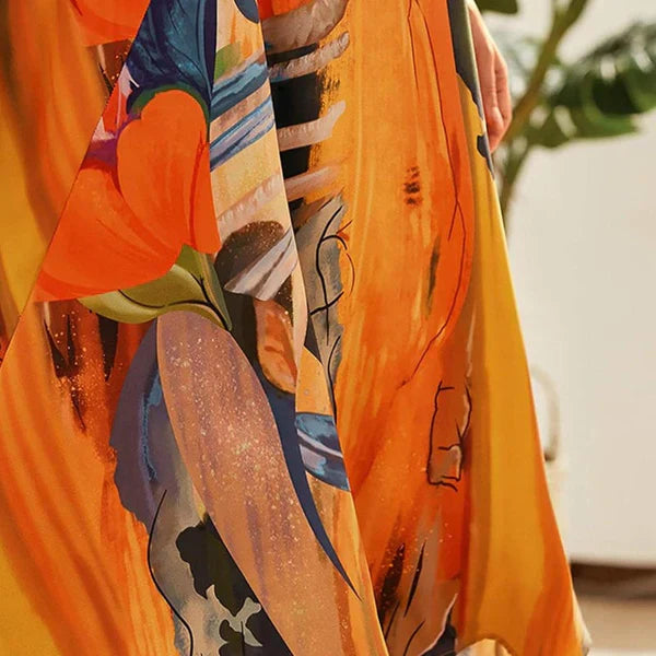 Vestido con estampado artístico