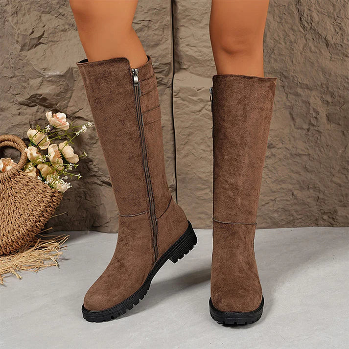 Botas altas con cremallera lateral