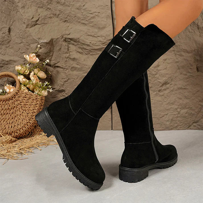 Botas altas con cremallera lateral