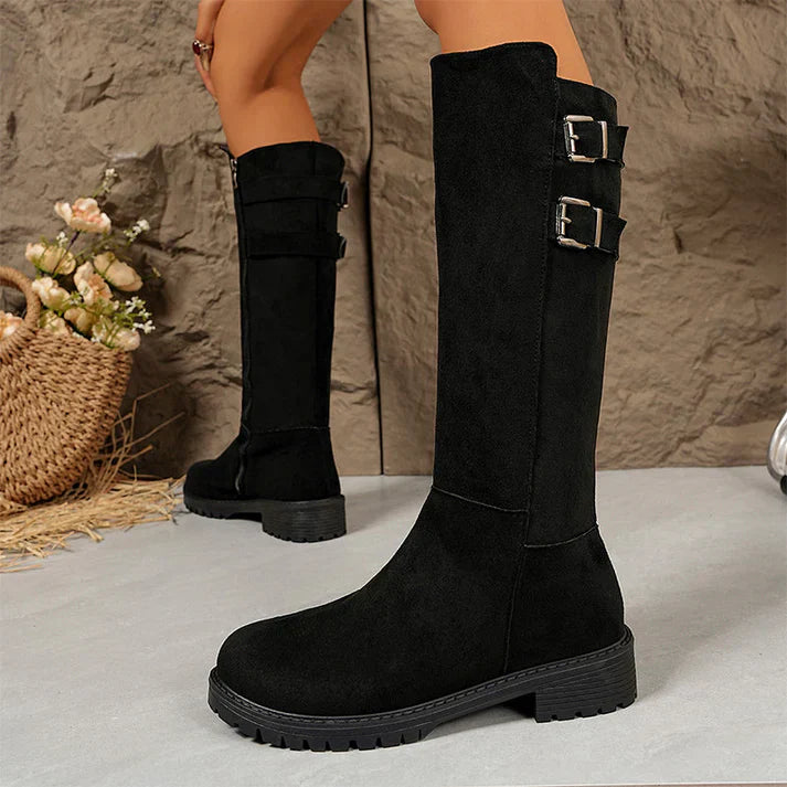 Botas altas con cremallera lateral